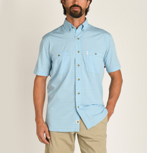 Load image into Gallery viewer, Duck Head Howland S/S Plaid Guide Shirt Sky Blue