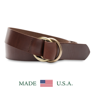 Duck Head O-Ring Leather Belt Brown