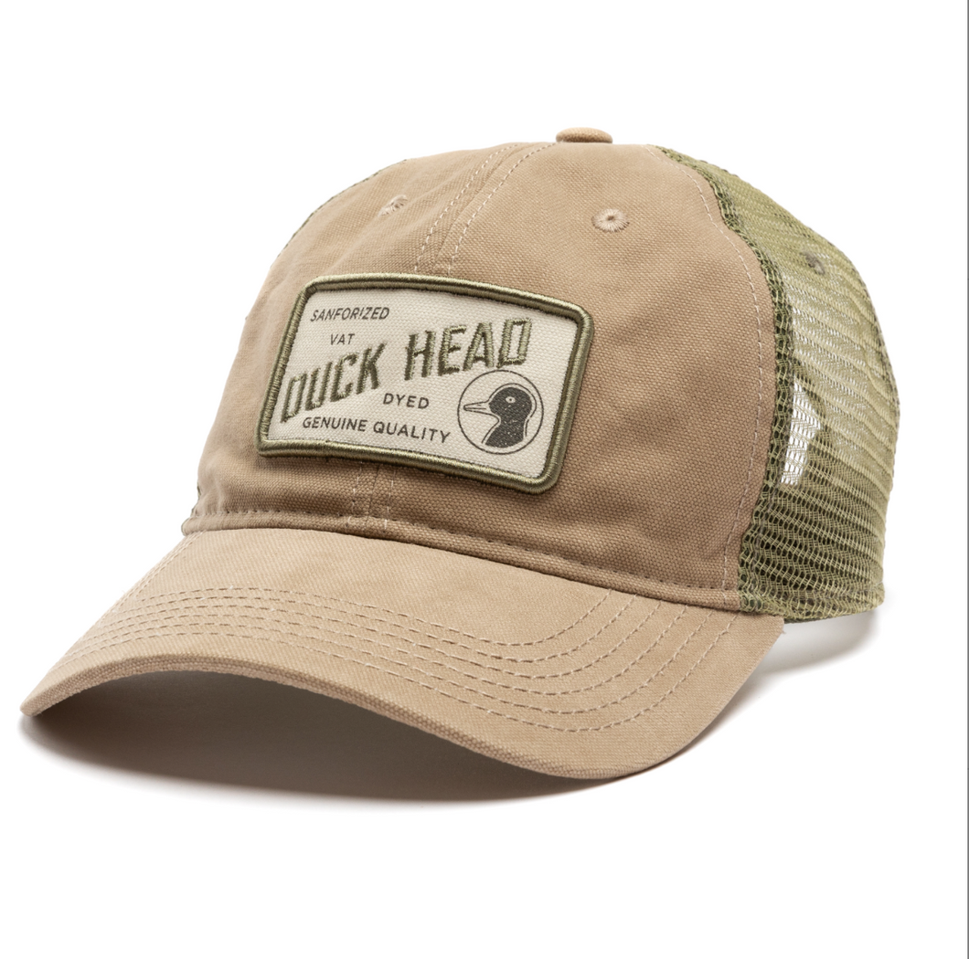 Duck Head Sanforized Trucker Hat Khaki