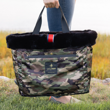Load image into Gallery viewer, Pretty Rugged Faux Fur Oversized Tote Black