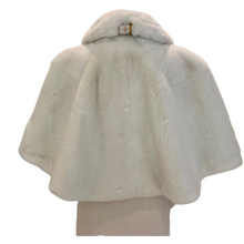 Load image into Gallery viewer, Pretty Rugged Faux Fur Collins Capelet White