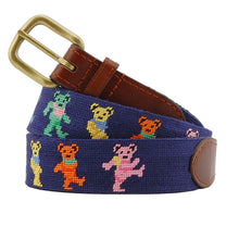 Load image into Gallery viewer, Smathers &amp; Branson Men&#39;s Needlepoint Belt (Grateful Dead Dancing Bears)