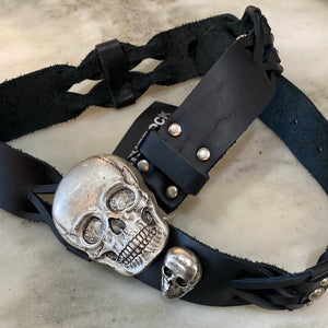 Leatherock Skull Belt (Black)