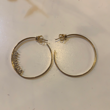 Load image into Gallery viewer, Jennifer Zeuner Name Hoops (In Stock)