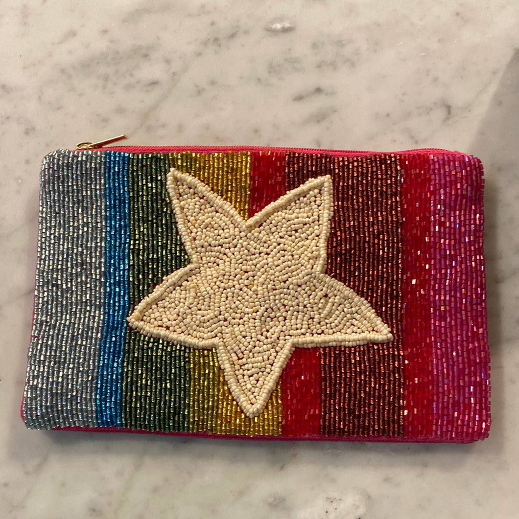Beaded  Bags multi Color W Star