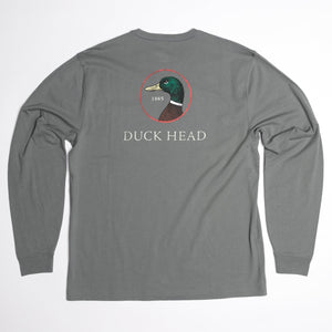 Duck Head Long Sleeve Logo T-Shirt Grey – The Blue Collection