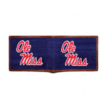 Load image into Gallery viewer, Smathers &amp; Branson Needlepoint Bi-Fold Wallet (Ole Miss)