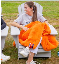 Load image into Gallery viewer, Pretty Rugged Faux Fur Lap Blanket Orange