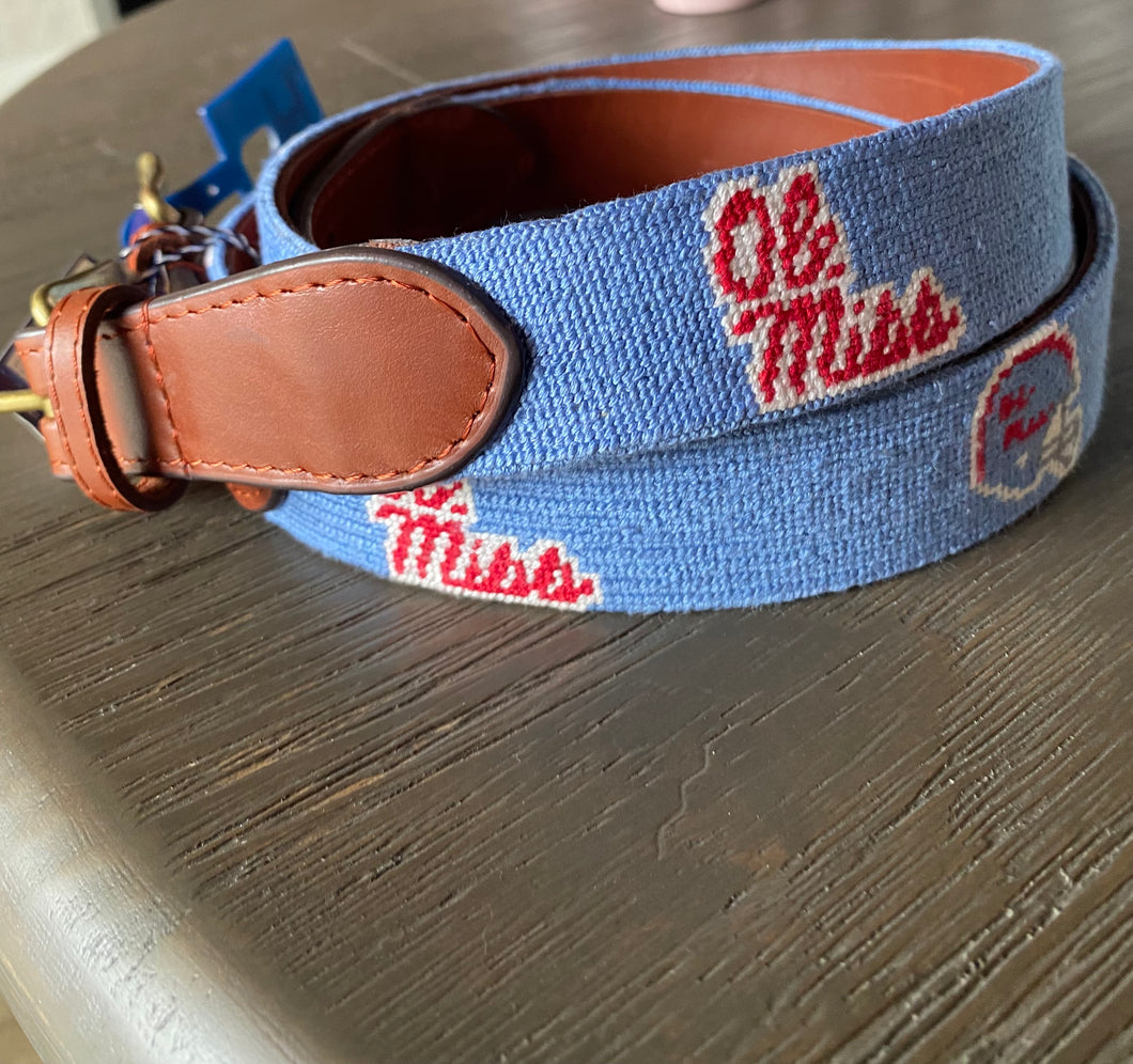 blue belt football helmet S&B Belt Ole Miss Football Helmet 38