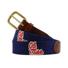 Load image into Gallery viewer, Smathers &amp; Branson Men&#39;s Needlepoint Belt (Ole Miss)