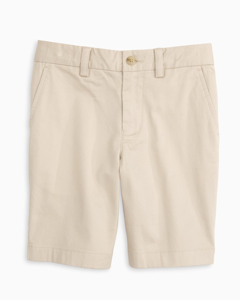 Southern Tide Boy's Channel Marker Chino Shorts Stone